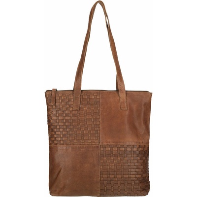 Enrico Benetti Sicily leather shoulder bag cognac