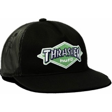 HUF x Thrasher Logo Twill Truc černá