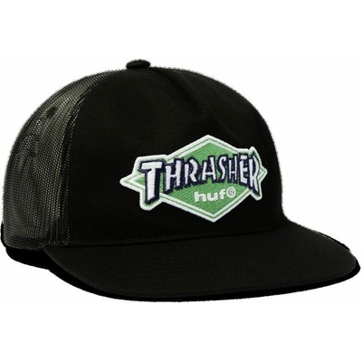 HUF x Thrasher Logo Twill Truc černá