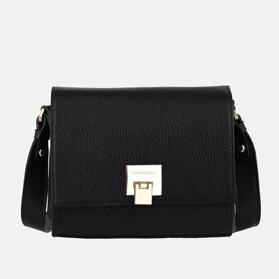 Wojewodzic Čierna crossbody kožená kabelka 31977/FD01/Z