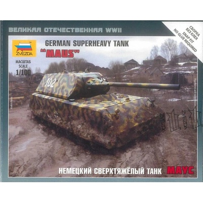 Zvezda Snap Kit nemecký superťažký tank Maus 1:100
