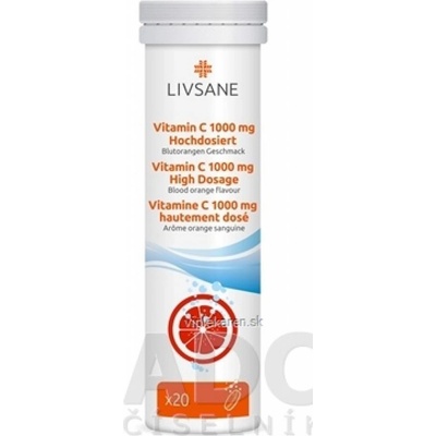 Livsane Vitamín C pomaranč 20 šumivých tabliet