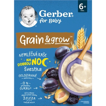 Gerber bezmliečna kaša pšenično-ovsená slivka 200 g