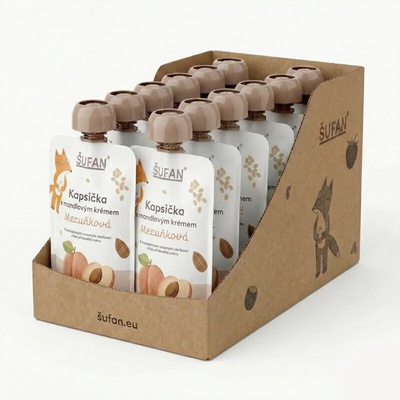 ŠUFAN Kapsička s mandlovým krémem hrušková 110 g – Zboží Mobilmania