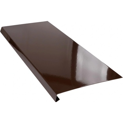 PorTec Odkvapový plech 17 cm 1 m pozink RAL 8017 čokoládovo hnedá lesklá