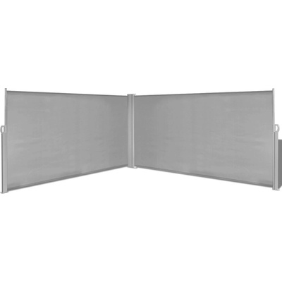 vidaXL Zatahovací postranní markýza/zástěna 160 x 600 cm Šedá