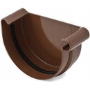 Bryza Čelná strana žľabu pravá plast Ø 125 mm RAL 8017 hnedá