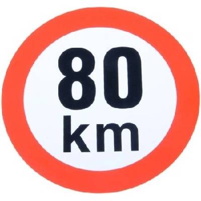 Samolepka rychlost 80 km, průměr 150 mm