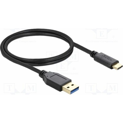 Delock 83870 USB A vidliceUSB C vidlice 1m černý
