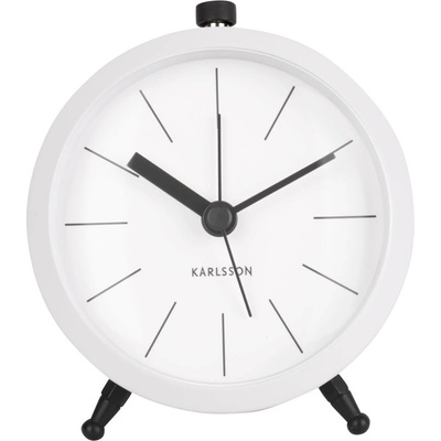 Karlsson Будилник Button бяло-матов (KA5778WH)