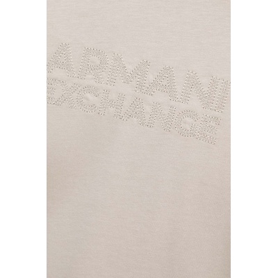 Giorgio Armani Памучна тениска Armani Exchange в бежово с апликация 6DZTAC ZJASZ (6DZTAC.ZJASZ)