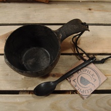 Hrnček Kupilka Classic Kuksa čierna sivá 210 ml