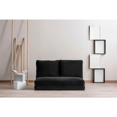 Artie rozkladacia pohovka 120 cm Taida Čierna