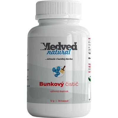 Medveď natural Bunkový čistič 30 kapsúl