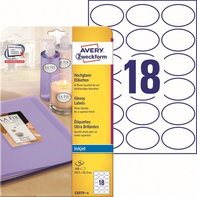 Avery Zweckform 10 listů, A4, bílé C6079-10