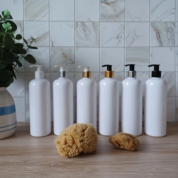 DomaLEP Plastová lahvička 300 ml s dávkovačem bílý