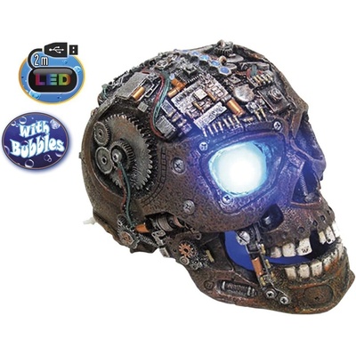 Nobby Cyborg lebka s LED 20,8x13,7x15 cm