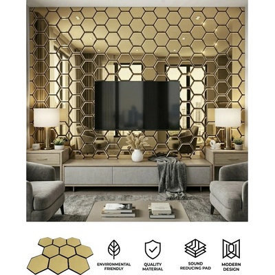 Zrcadlová stěna - akustický dekorativní panel a obklad na zeď 82,5 x 68,1 cm - AXO
