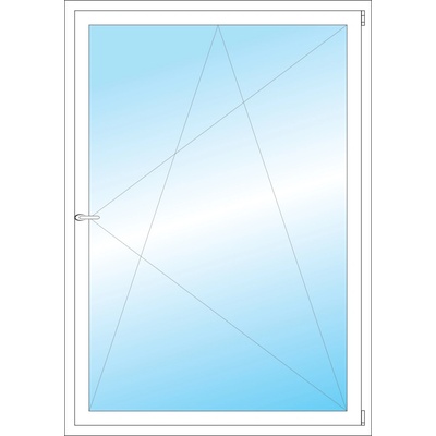 Okna Hned Plastové okno 1200 x 1700 mm bílé otevíravé a sklopné pravé