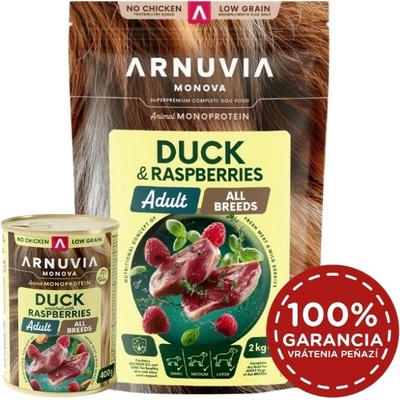 Arnuvia Monova Dog Adult All Breeds Duck & Raspberries 2 kg