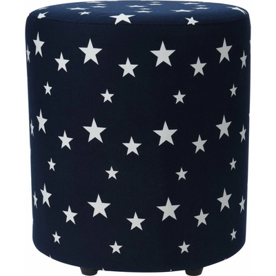 Home Styling Collection Pouf STARS, 30 cm, tmavě modrý