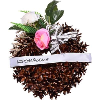 Věneček ŠIŠKOVÝ hřbitovní lakovaný d13cm