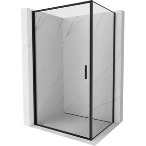 Mexen Exo-B разтварящ се душ кабина 85 x 100 см, прозрачна, черна - 817-085-100-70-00 (817-085-100-70-00)