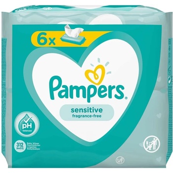 Image 1 of Pampers Sensitive мокри кърпи 6 x 52 броя