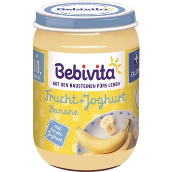 Image 1 of Bebivita Дует Йогурт с плодове - банани 190 гр. - 10 месеца