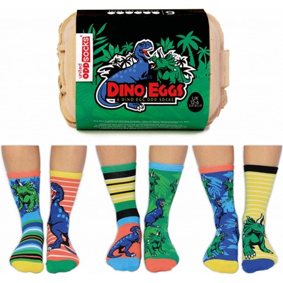 United Odd Socks Detské veselé ponožky Dino Eggs