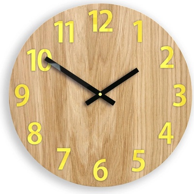 ModernClock Amadeus 33 cm žluté bílé