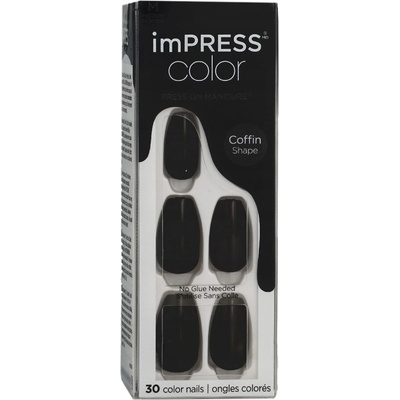 Kiss imPRESS Samolepiace nechty Color MC All Black 30 ks