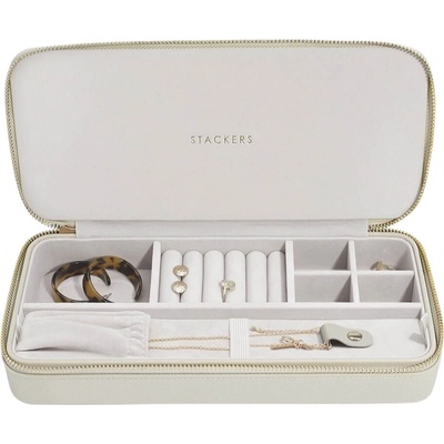 Stackers Пътническа кутия за бижута с място за колиета Stackers светлобежова (75628)