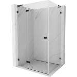 Mexen Lunar L лява сгъваема душ кабина 100 x 80 см, прозрачна, черна - 834L-100-080-70-00-L (834L-100-080-70-00-L)