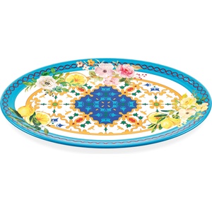 Guzzini Овална чиния за сервиране Flowers & Lemon 50 см синьо-жълта (28190352)