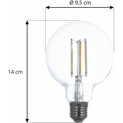 LUUMR Smart LED E27 G95 7W ZigBee Tuya Philips Hue sada 3 ks