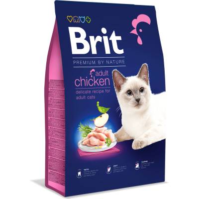 Brit Premium By Nature за възрастни котки с пилешко месо 1, 5 кг