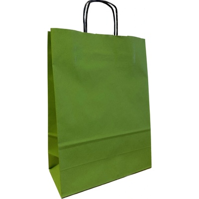 Farebná taška papierová 240x100x320mm - svetlo zelená - 13.0125