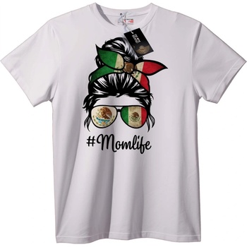 NOONEBRAND Тениска Животът на Мексиканска Майка - 7XL, White