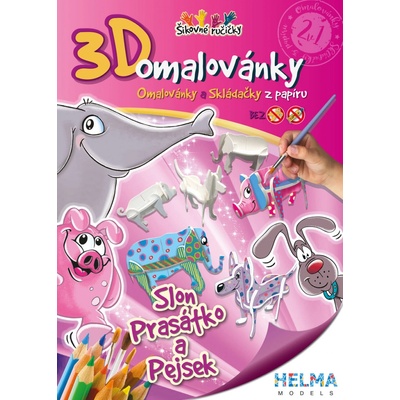 Helma 365 3D maľovanky Slon prasiatko a psík