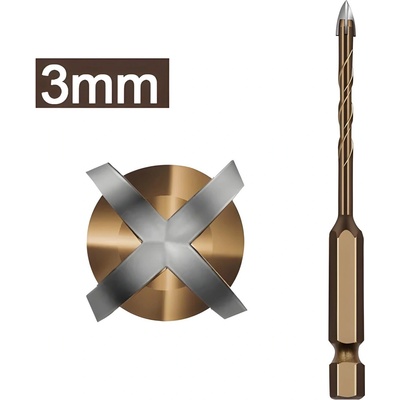 HARAHU Кръстосана бормашина - 3mm KP30955 (30955)