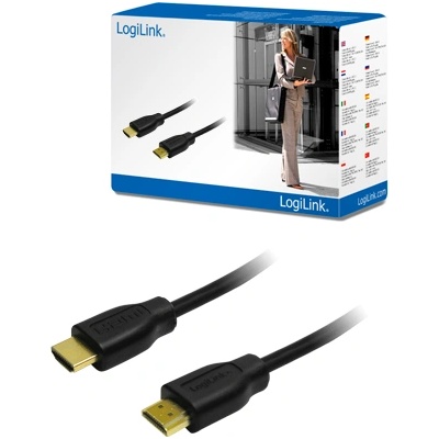 LogiLink HDMI кабел 1.4, 2x HDMI мъжки, черен, 5 м