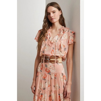 Ralph Lauren Блуза Lauren Ralph Lauren в розово с десен 200963698 (200963698)