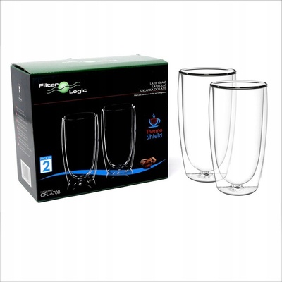 FilterLogic Filter Logic CFL 670B Latte Macchiato poháre 2 x 370 ml