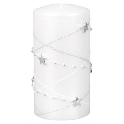Ceramicus vánoční GIRLANDA VÁLEC d7x14cm bílá