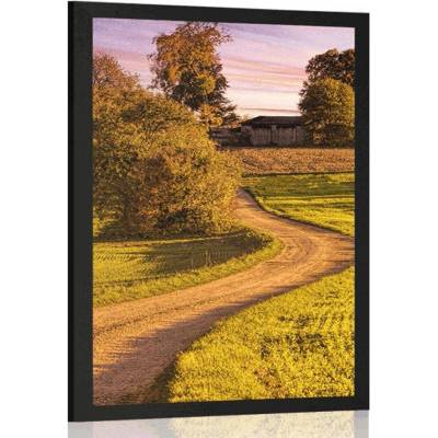 Plakát pohled na venkovskou krajinu - 20x30 silver