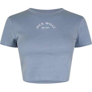 Jack Wills Бебешка тениска Jack Wills Cropped Baby Tee Ladies - Periwinkle