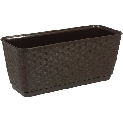 Prosperplast Ratolla truhlík s miskou 30 cm čokoláda