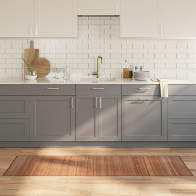 vidaXL Килим, правоъгълен, натурален, 60x200 см, бамбук (376835)