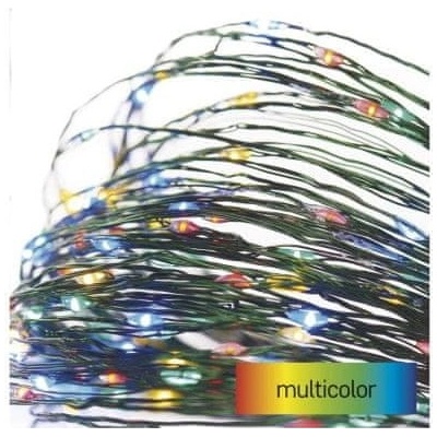 EMOS LED vianočná nano reťaz zelená 15 m vonkajšia aj vnútorná multicolor časovač